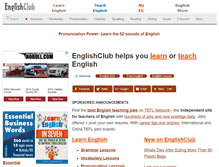 Tablet Screenshot of englishclub.com